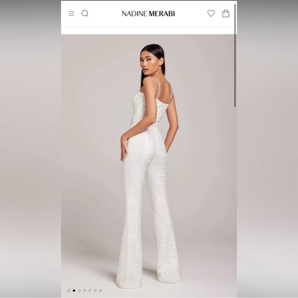 Nadine Merabi White Jumpsuit S - Picture 3 of 5